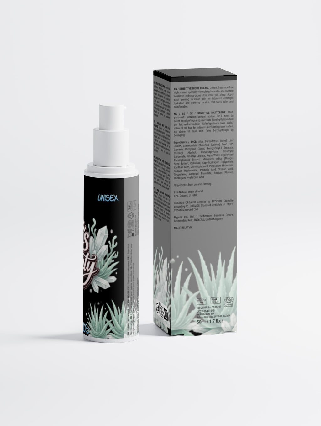 BELL'S BEAUTY CRISTAL & DIAMONDS EDITON UNISEX Sensitive Skin Overnight Cream, Fragrance-Free
